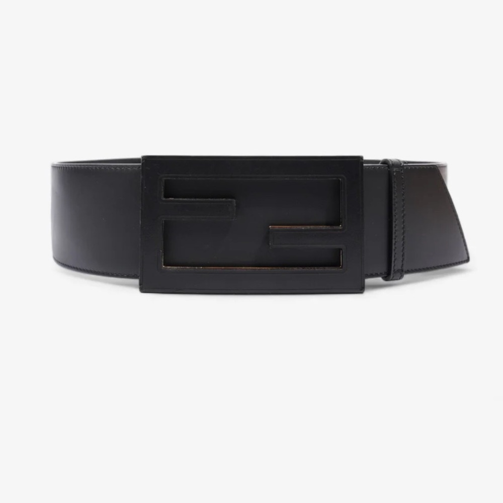 FENDI Black Leather Belt